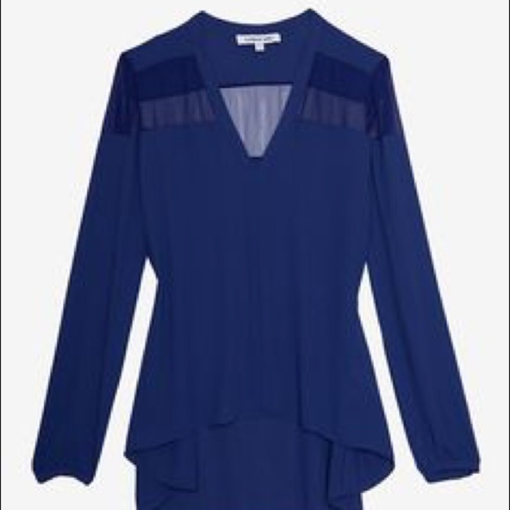 Elizabeth and James blouse with sheer paneling